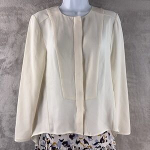Rag & Bone‎ Blouse Womens Size Small Ivory Long Sleeve Minimalist Top